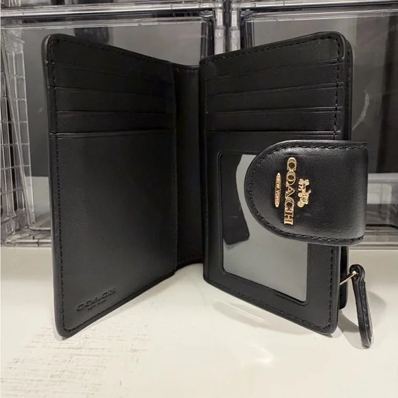 Coach Signature Brown Medium Corner Zip Wallet - Picture 11 of 11